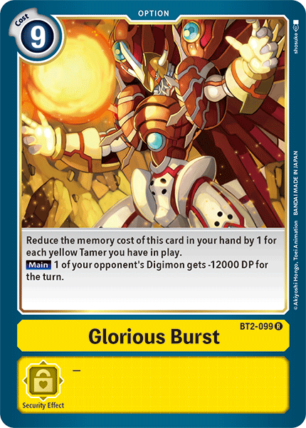 Glorious Burst [BT2-099] [Release Special Booster Ver.1.5] | Cracking-Singles