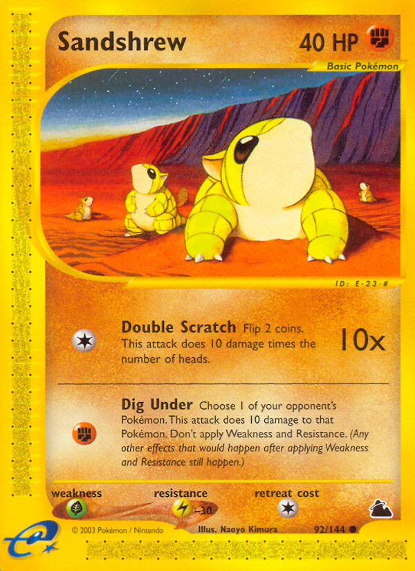 Sandshrew (92/144) [Skyridge] | Cracking-Singles