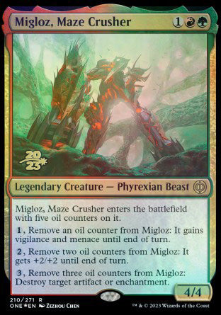 Migloz, Maze Crusher [Phyrexia: All Will Be One Prerelease Promos] | Cracking-Singles