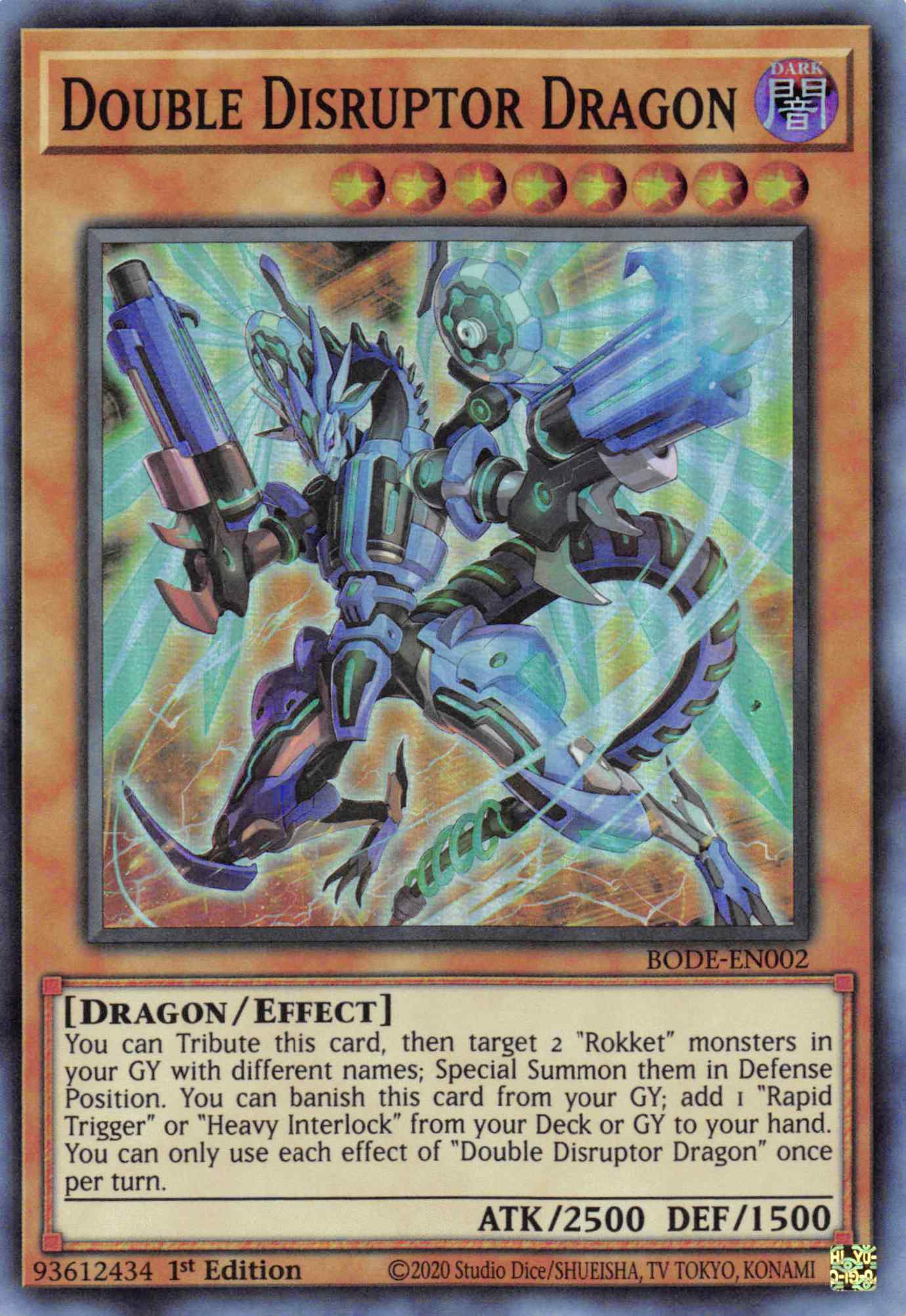 Double Disrupter Dragon [BODE-EN002] Super Rare | Cracking-Singles