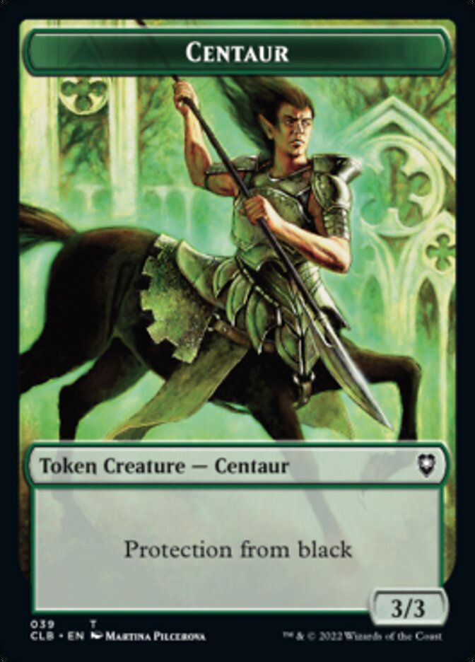 Horror // Centaur Double-sided Token [Commander Legends: Battle for Baldur's Gate Tokens] | Cracking-Singles