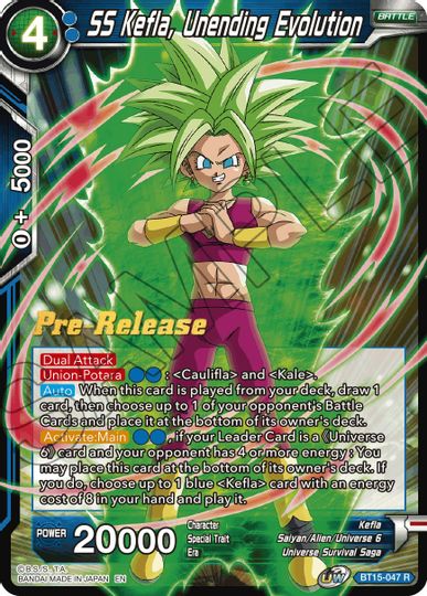 SS Kefla, Unending Evolution (BT15-047) [Saiyan Showdown Prerelease Promos] | Cracking-Singles