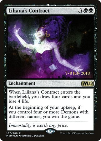 Liliana's Contract [Core Set 2019 Promos] | Cracking-Singles