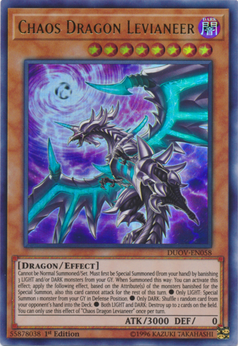 Chaos Dragon Levianeer [DUOV-EN058] Ultra Rare | Cracking-Singles