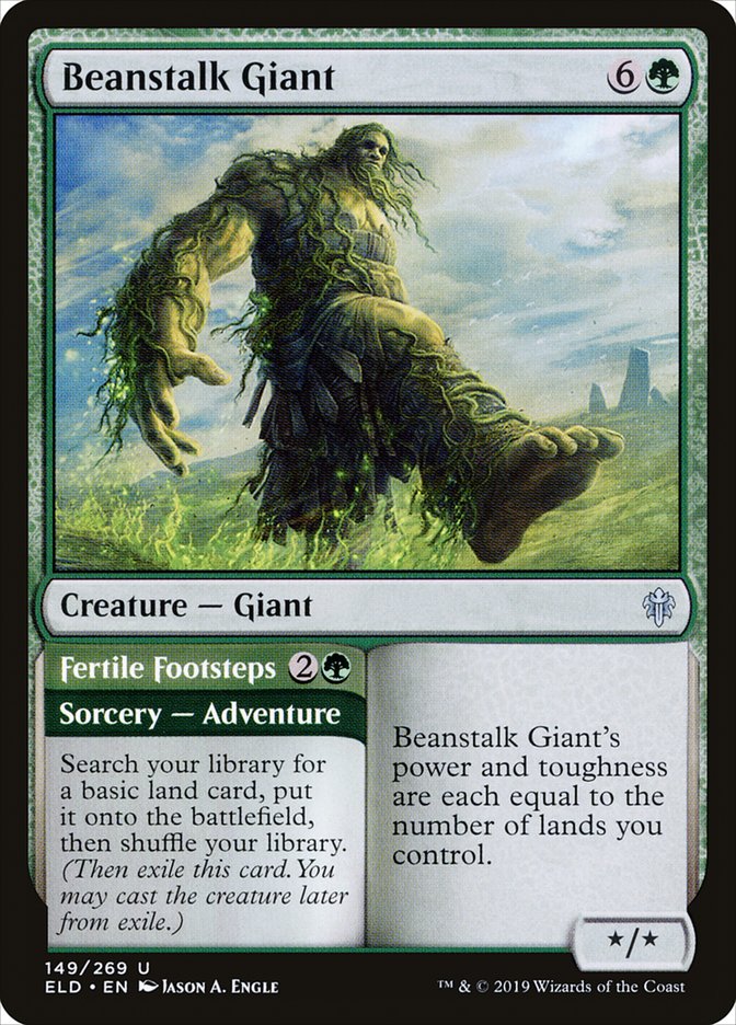 Beanstalk Giant // Fertile Footsteps [Throne of Eldraine] | Cracking-Singles