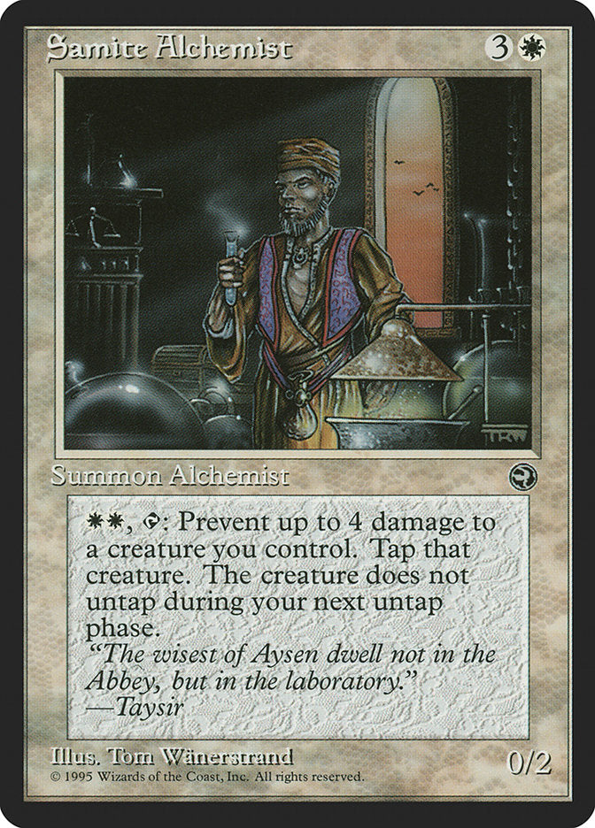 Samite Alchemist (Taysir Flavor Text) [Homelands] | Cracking-Singles