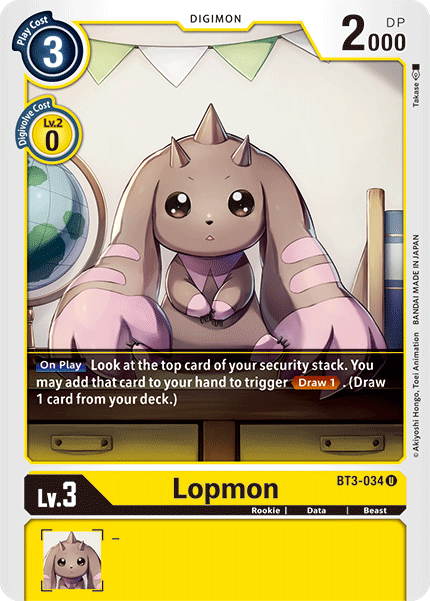 Lopmon [BT3-034] [Release Special Booster Ver.1.5] | Cracking-Singles