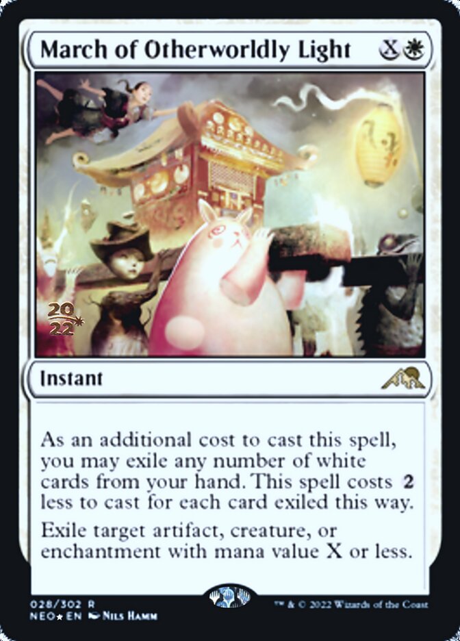 March of Otherworldly Light [Kamigawa: Neon Dynasty Prerelease Promos] | Cracking-Singles