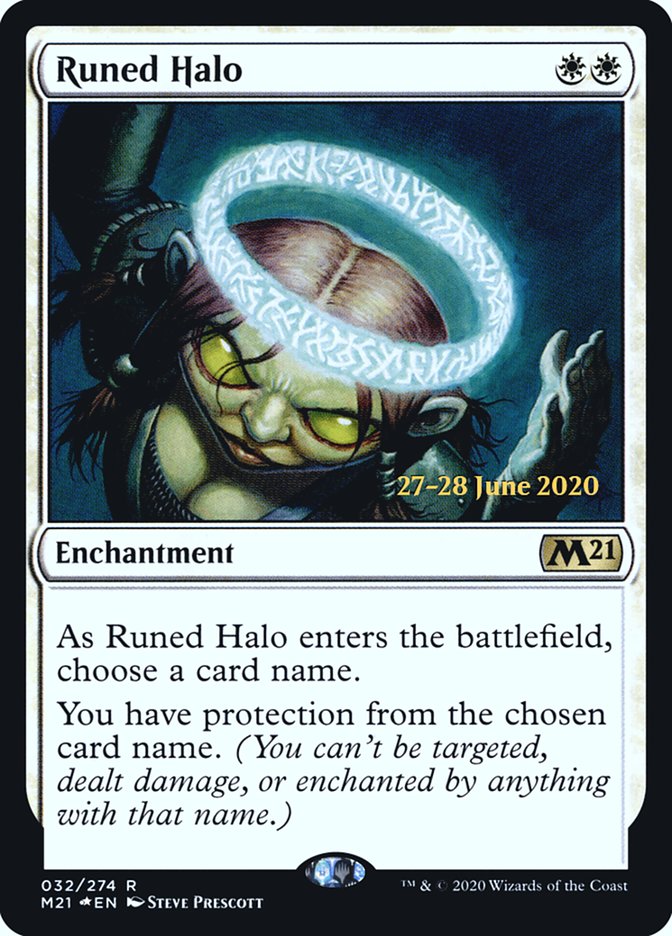 Runed Halo  [Core Set 2021 Prerelease Promos] | Cracking-Singles