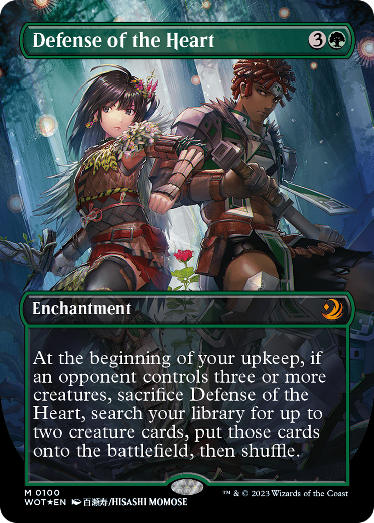 Defense of the Heart (Anime Borderless) (Confetti Foil) [Wilds of Eldraine: Enchanting Tales] | Cracking-Singles