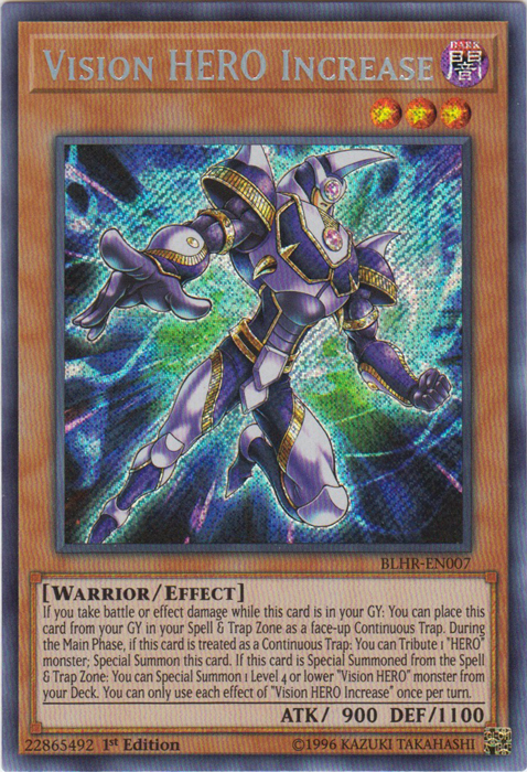 Vision Hero Increase [BLHR-EN007] Secret Rare | Cracking-Singles