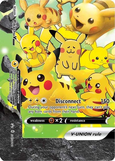 Pikachu V-UNION (SWSH141) (Celebrations) [Sword & Shield: Black Star Promos] | Cracking-Singles