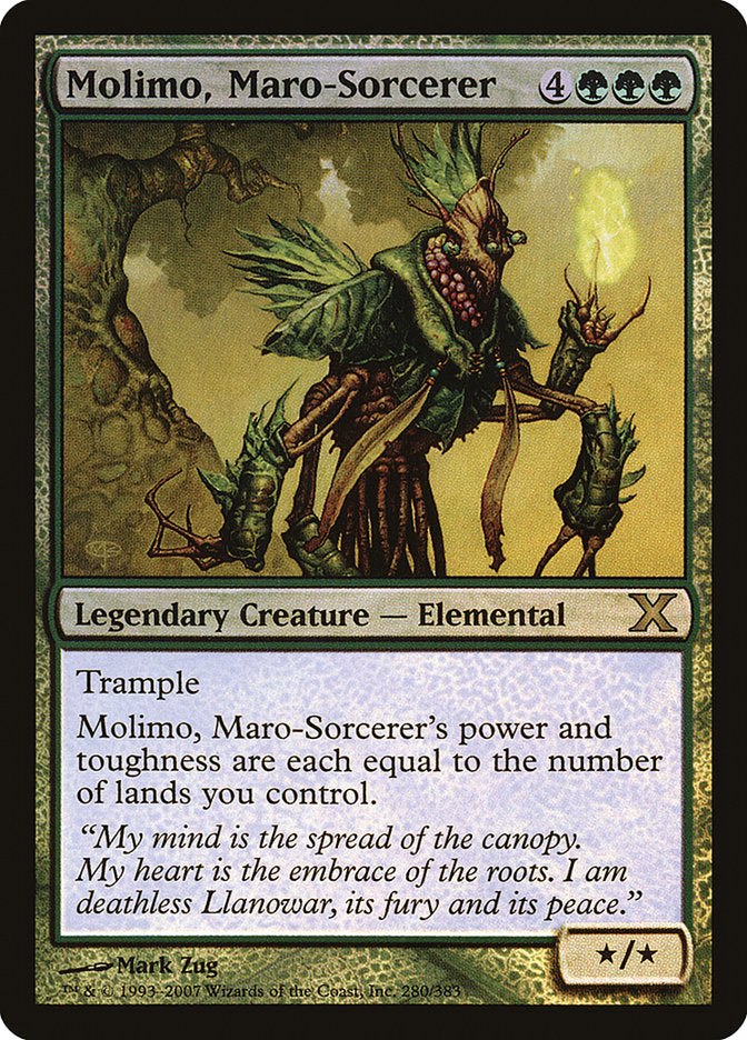 Molimo, Maro-Sorcerer (Premium Foil) [Tenth Edition] | Cracking-Singles