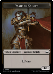 Vampire Knight // Soldier Double-Sided Token [March of the Machine Commander Tokens] | Cracking-Singles