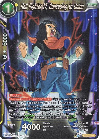 Hell Fighter 17, Conceding to Union (BT14-110) [Cross Spirits Prerelease Promos] | Cracking-Singles