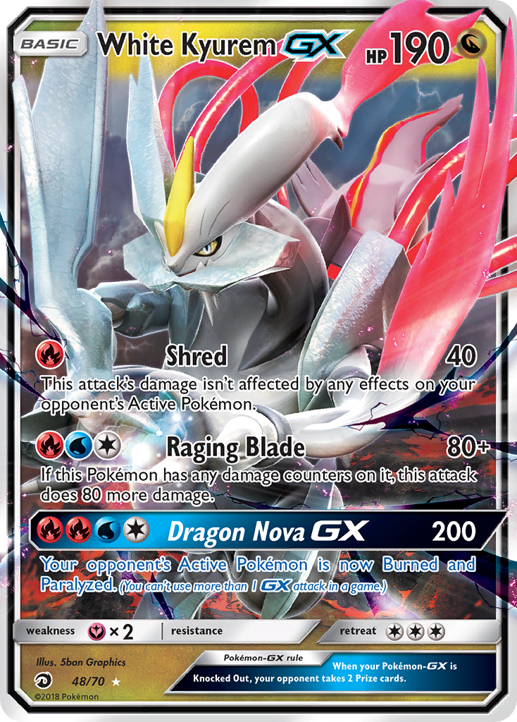 White Kyurem GX (48/70) [Sun & Moon: Dragon Majesty] | Cracking-Singles