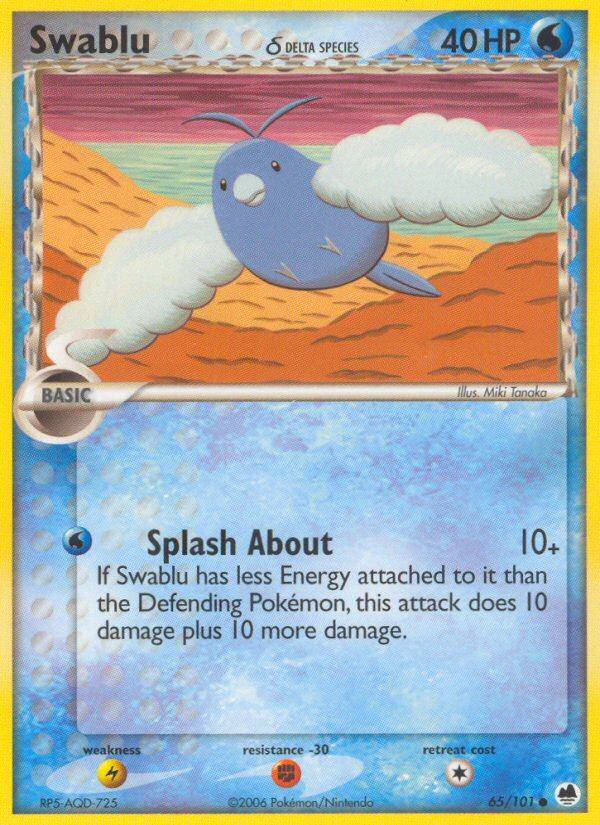 Swablu (65/101) (Delta Species) [EX: Dragon Frontiers] | Cracking-Singles