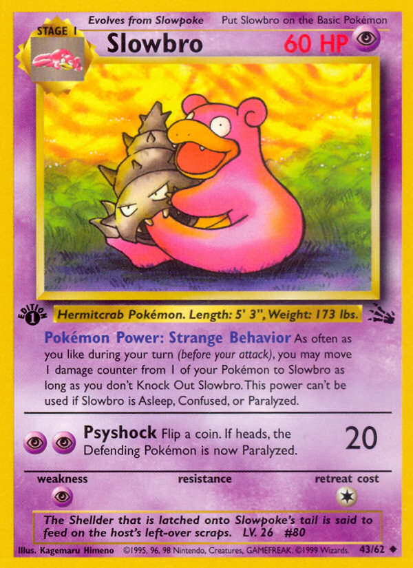 Slowbro (43/62) [Fossil 1st Edition] | Cracking-Singles