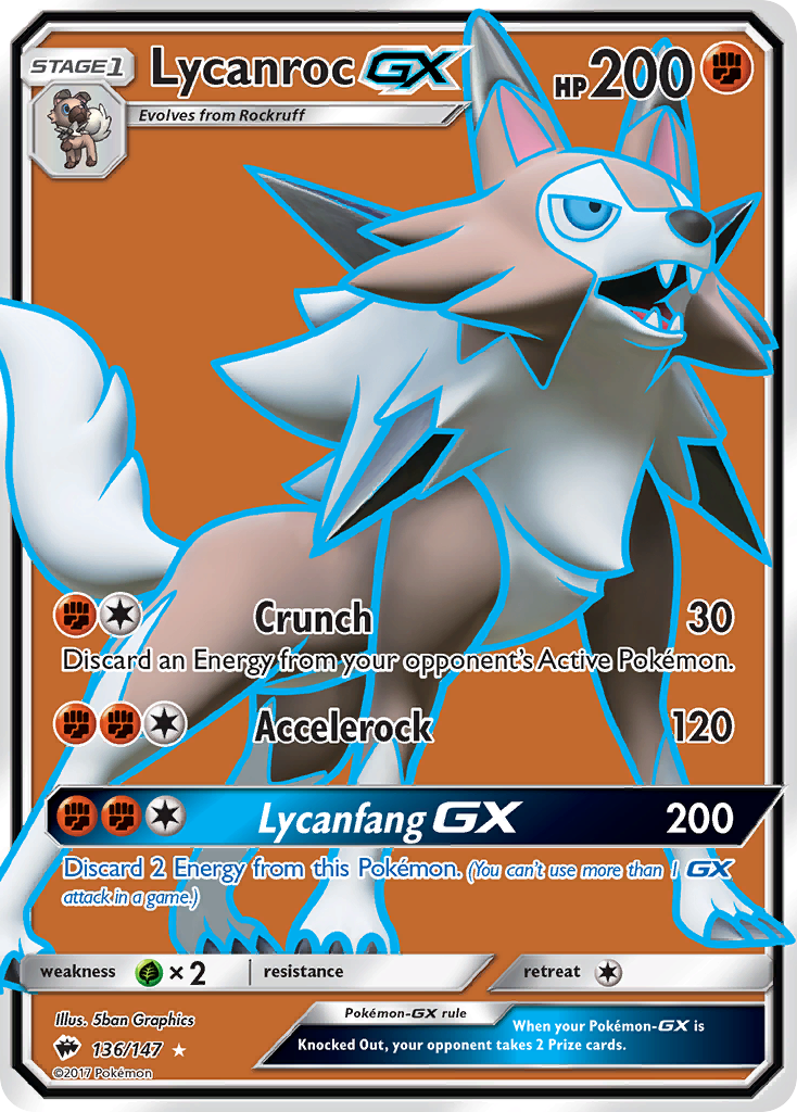 Lycanroc GX (136/147) [Sun & Moon: Burning Shadows] | Cracking-Singles