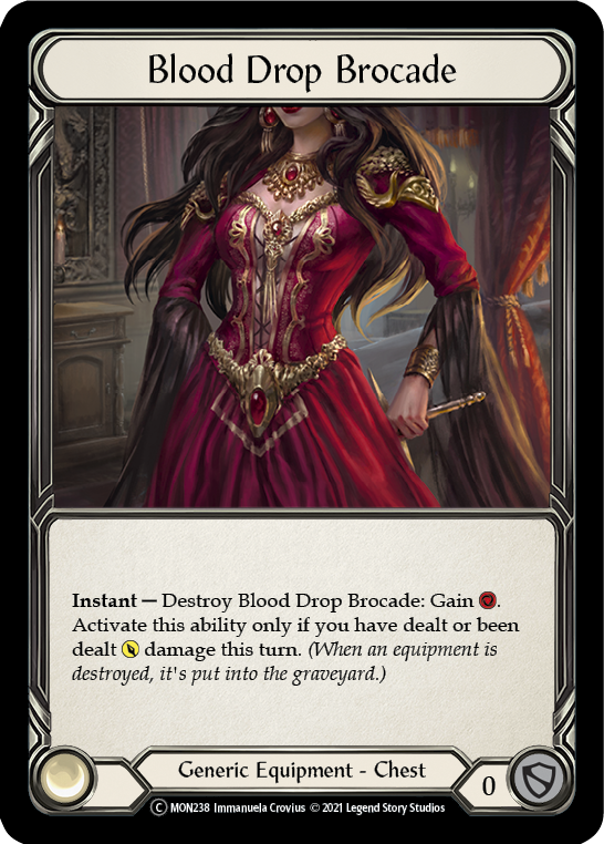 Blood Drop Brocade (Rainbow Foil) [U-MON238-RF] Unlimited Rainbow Foil | Cracking-Singles