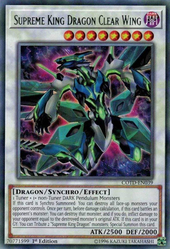 Supreme King Dragon Clear Wing [COTD-EN039] Rare | Cracking-Singles