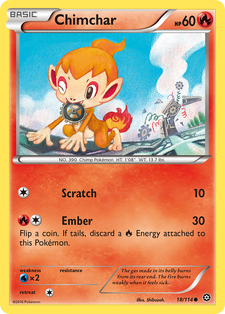 Chimchar (18/114) [XY: Steam Siege] | Cracking-Singles