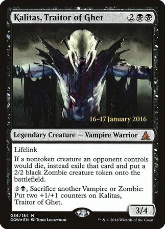 Kalitas, Traitor of Ghet [Oath of the Gatewatch Promos] | Cracking-Singles