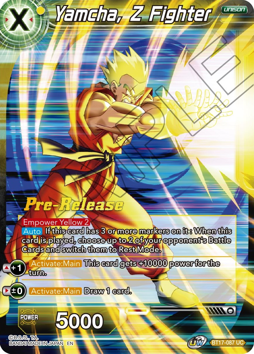 Yamcha, Z Fighter (BT17-087) [Ultimate Squad Prerelease Promos] | Cracking-Singles