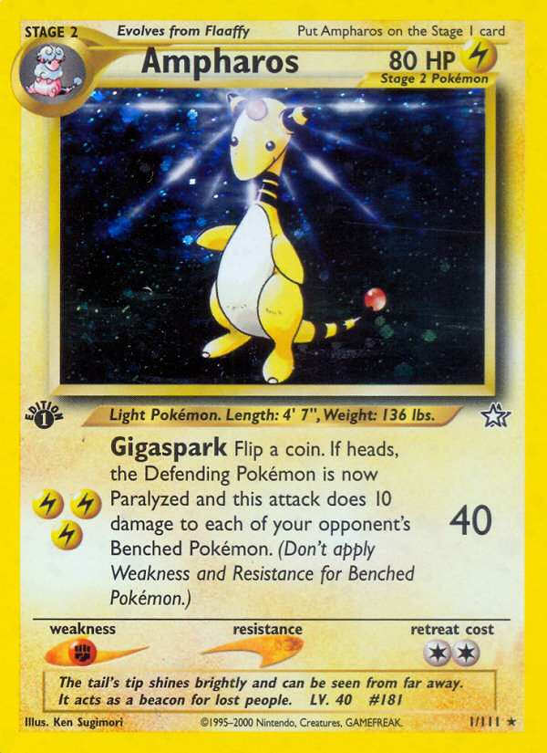 Ampharos (1/111) [Neo Genesis 1st Edition] | Cracking-Singles