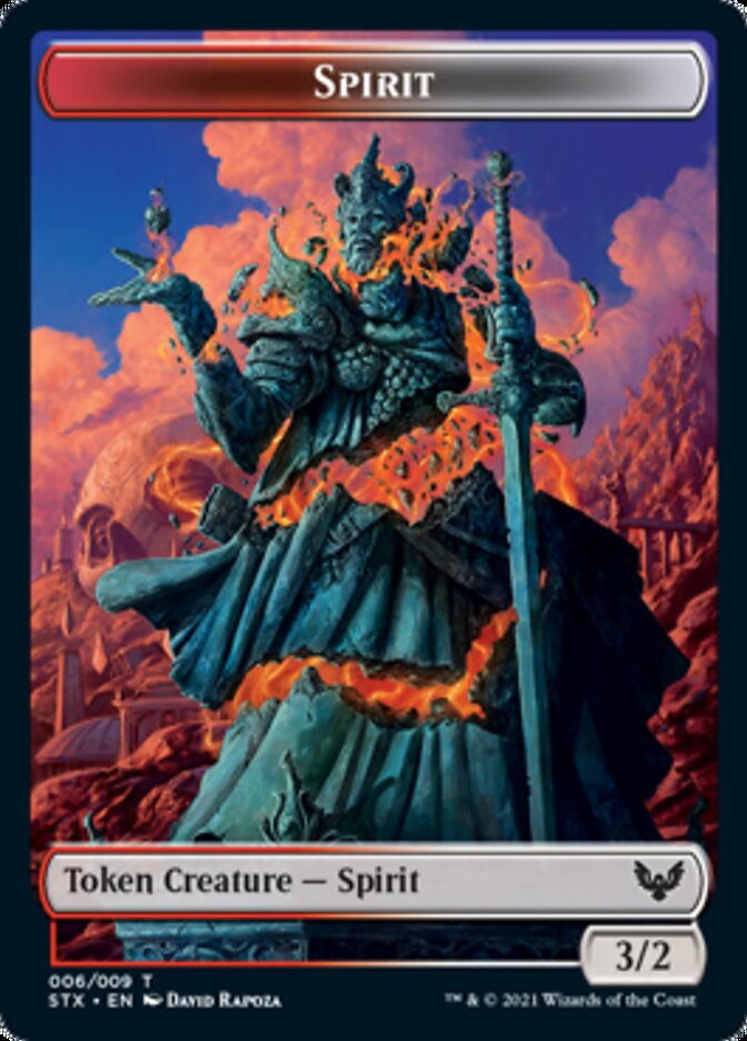 Spirit Token [Strixhaven: School of Mages Tokens] | Cracking-Singles