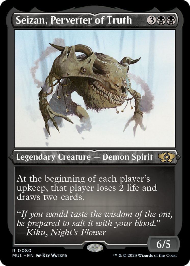 Seizan, Perverter of Truth (Foil Etched) [Multiverse Legends] | Cracking-Singles