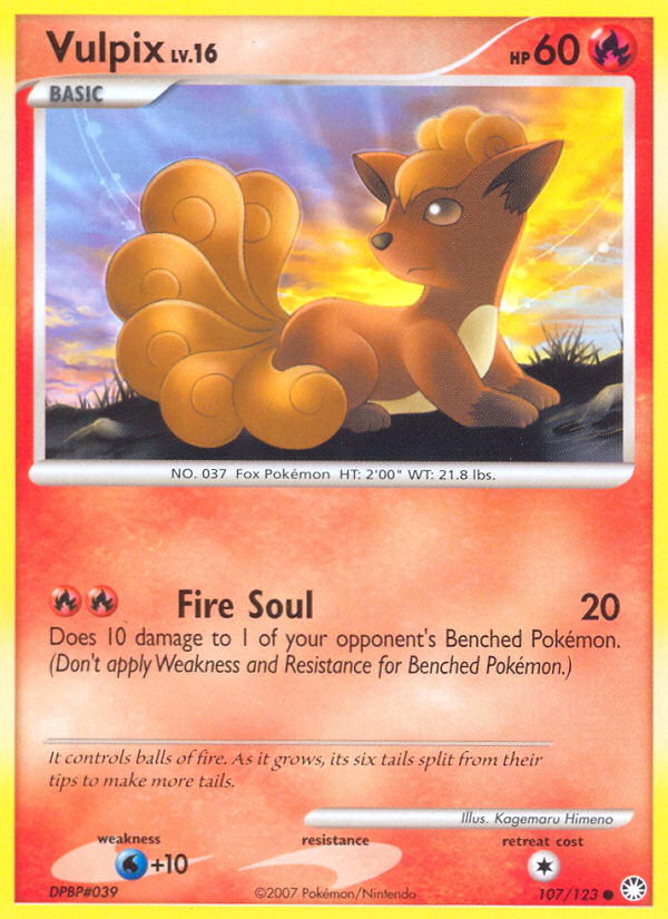 Vulpix (107/123) [Diamond & Pearl: Mysterious Treasures] | Cracking-Singles