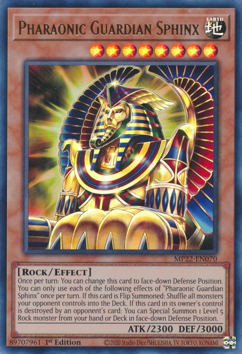 Pharaonic Guardian Sphinx [MP22-EN070] Ultra Rare | Cracking-Singles