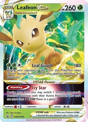 Leafeon VSTAR (SWSH195) (Jumbo Card) [Sword & Shield: Black Star Promos] | Cracking-Singles