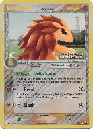 Sandslash (27/113) (Delta Species) (Stamped) [EX: Delta Species] | Cracking-Singles