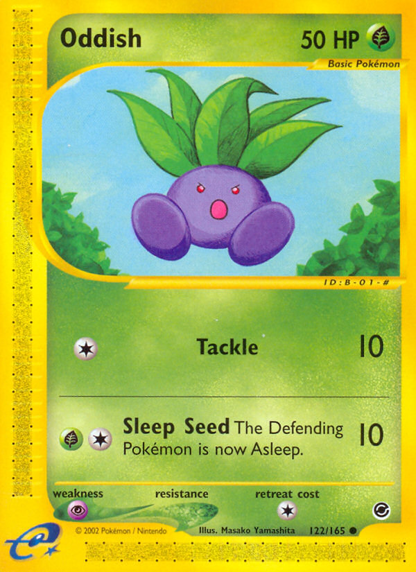 Oddish (122/165) [Expedition: Base Set] | Cracking-Singles