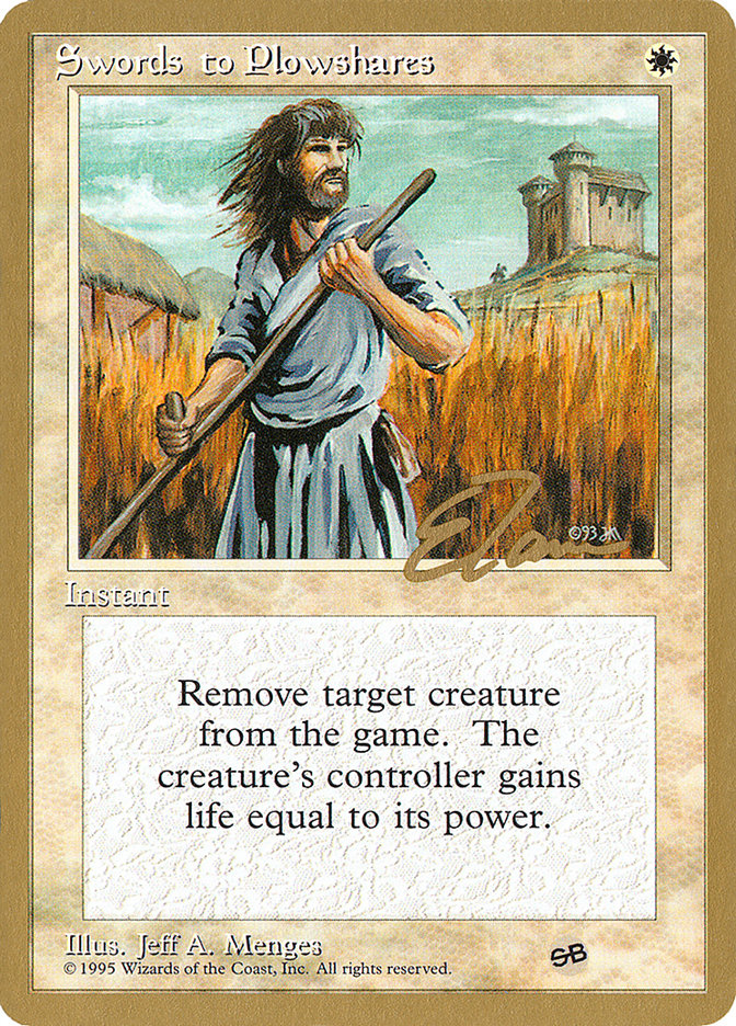 Swords to Plowshares (Eric Tam) (SB) [Pro Tour Collector Set] | Cracking-Singles