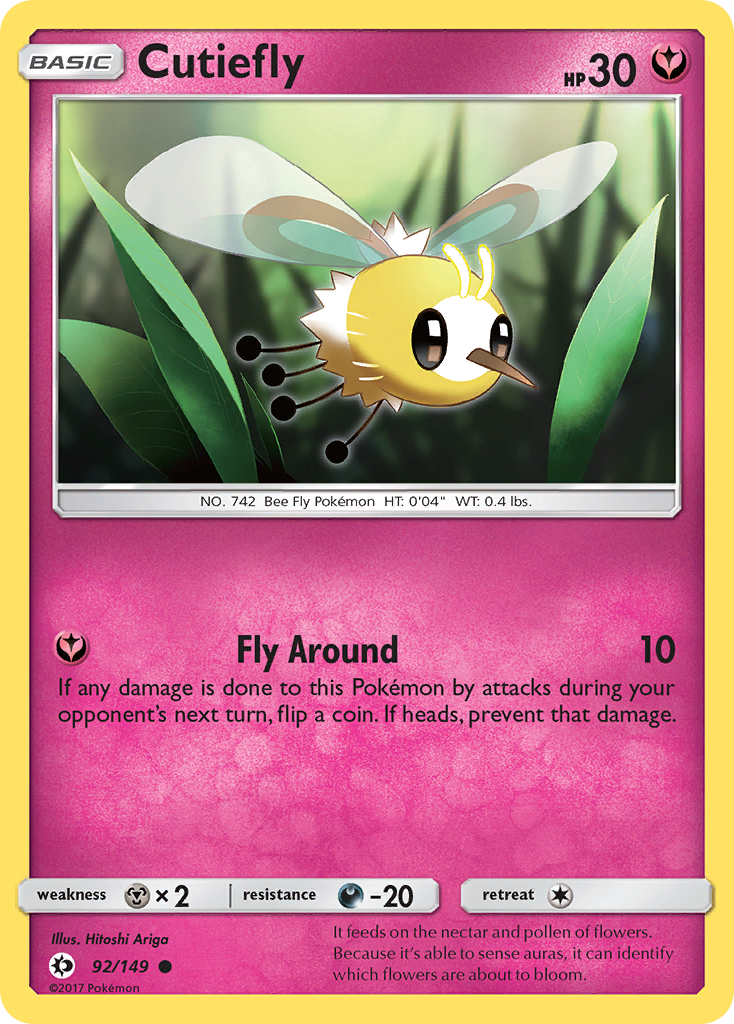 Cutiefly (92/149) [Sun & Moon: Base Set] | Cracking-Singles