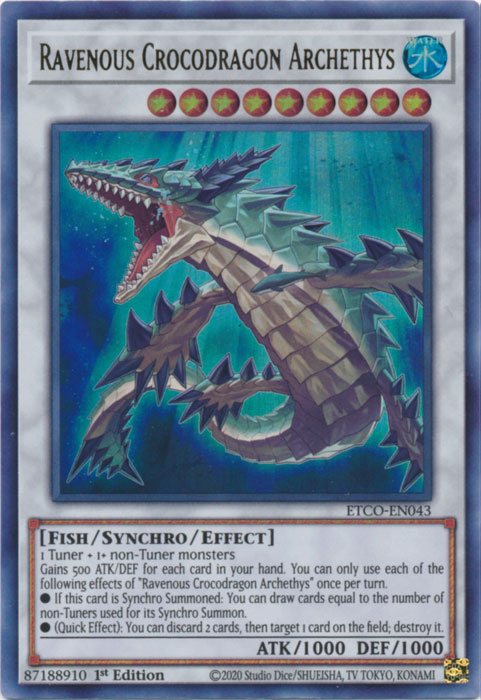 Ravenous Crocodragon Archethys [ETCO-EN043] Ultra Rare | Cracking-Singles