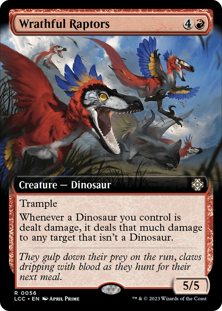 Wrathful Raptors (Extended Art) [The Lost Caverns of Ixalan Commander] | Cracking-Singles