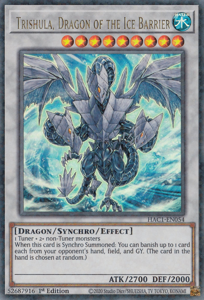 Trishula, Dragon of the Ice Barrier (Duel Terminal) [HAC1-EN054] Parallel Rare | Cracking-Singles