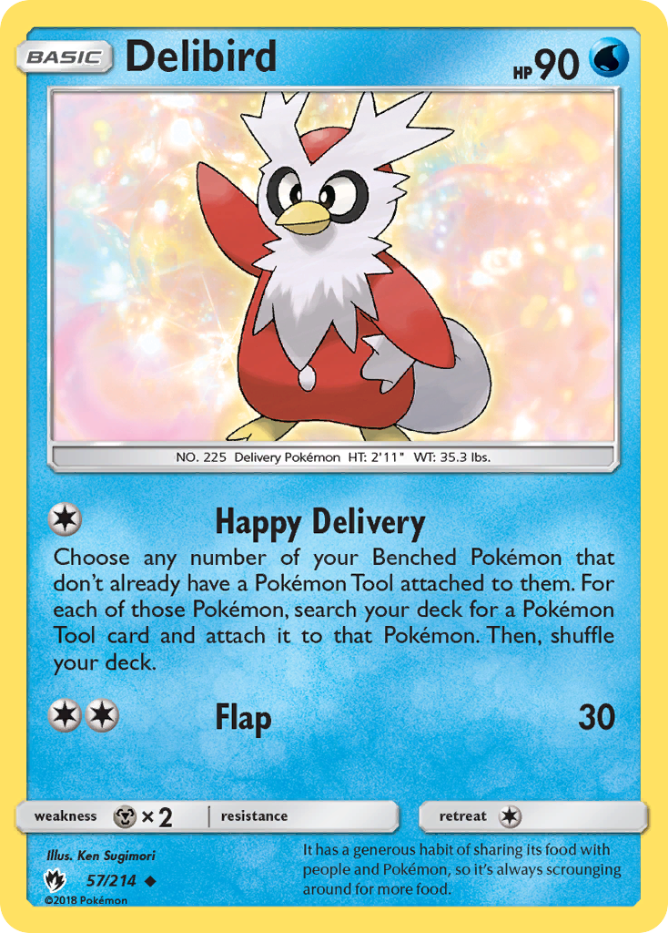 Delibird (57/214) [Sun & Moon: Lost Thunder] | Cracking-Singles