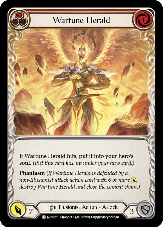 Wartune Herald (Red) (Rainbow Foil) [MON026-RF] 1st Edition Rainbow Foil | Cracking-Singles