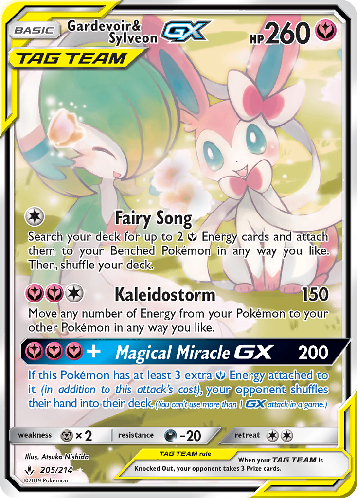 Gardevoir & Sylveon GX (205/214) [Sun & Moon: Unbroken Bonds] | Cracking-Singles