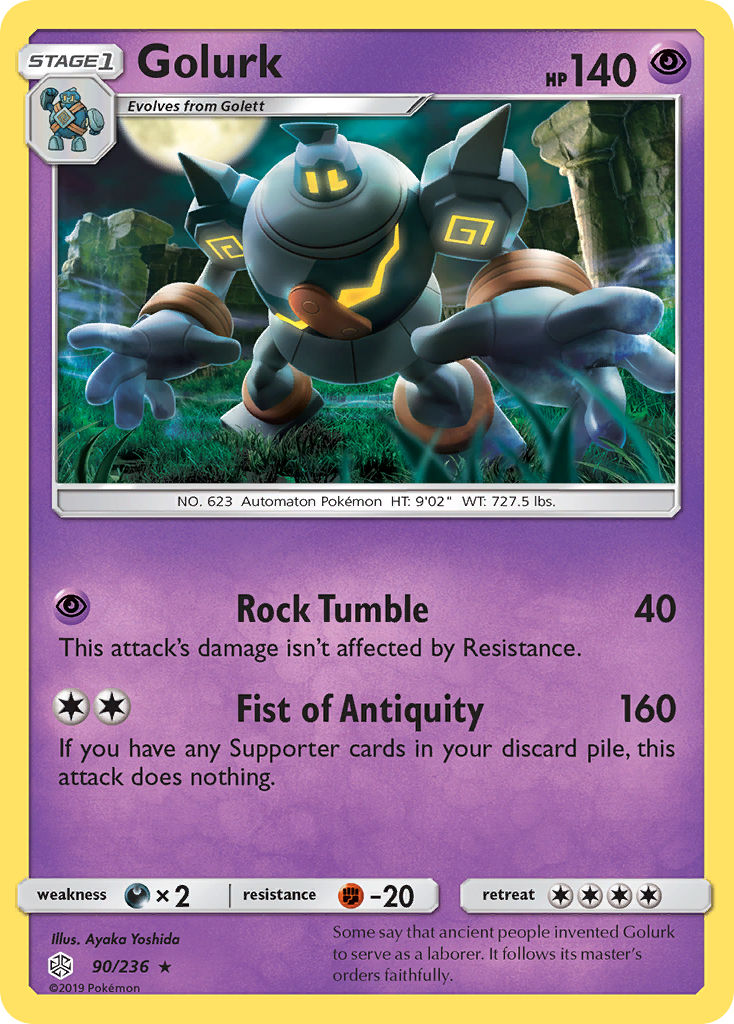 Golurk (90/236) [Sun & Moon: Cosmic Eclipse] | Cracking-Singles