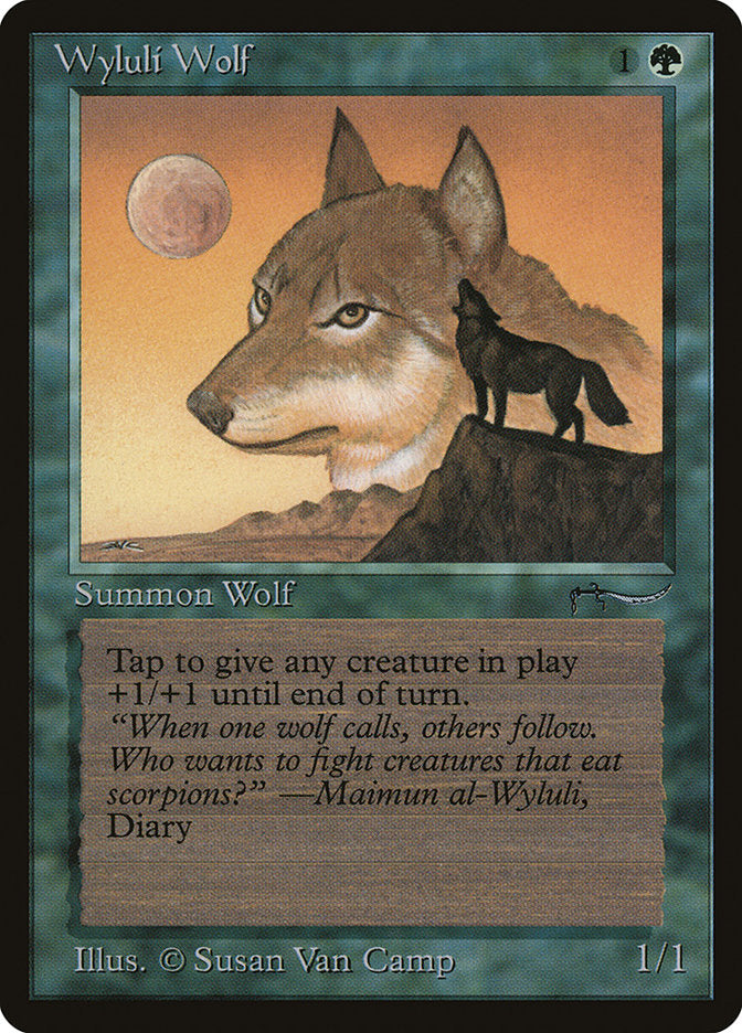 Wyluli Wolf (Dark Mana Cost) [Arabian Nights] | Cracking-Singles