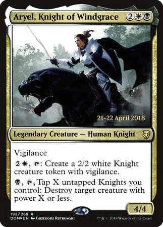 Aryel, Knight of Windgrace [Dominaria Promos] | Cracking-Singles