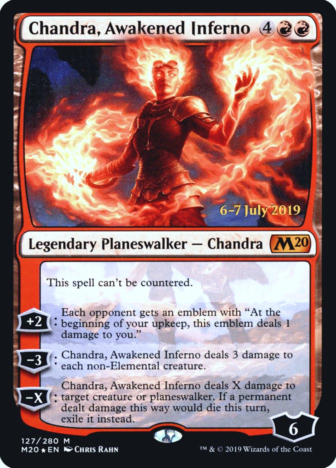 Chandra, Awakened Inferno  [Core Set 2020 Prerelease Promos] | Cracking-Singles