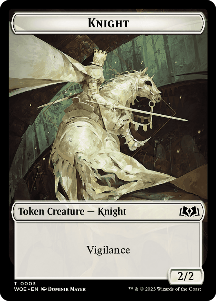 Knight // Food (0011) Double-Sided Token [Wilds of Eldraine Tokens] | Cracking-Singles