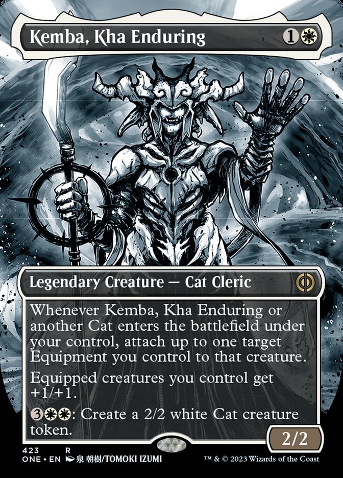 Kemba, Kha Enduring (Borderless Manga Step-and-Compleat Foil) [Phyrexia: All Will Be One] | Cracking-Singles